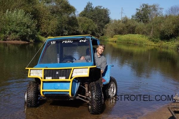 Самодельный автомобиль с 4 ведущими и управляемыми колёсами (24 фото) Самодельный автомобиль с 4 ведущими и управляемыми колёсами (24 фото)