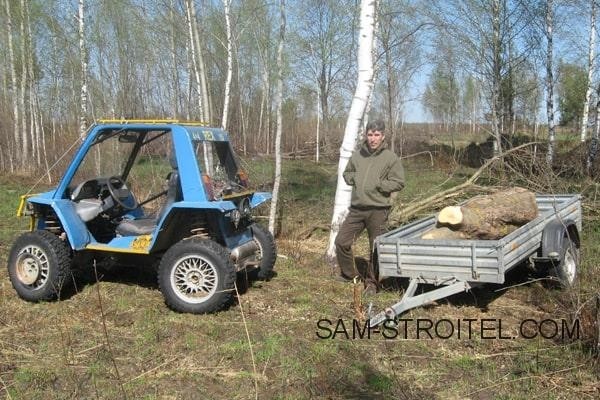 Самодельный автомобиль с 4 ведущими и управляемыми колёсами (24 фото) Самодельный автомобиль с 4 ведущими и управляемыми колёсами (24 фото)