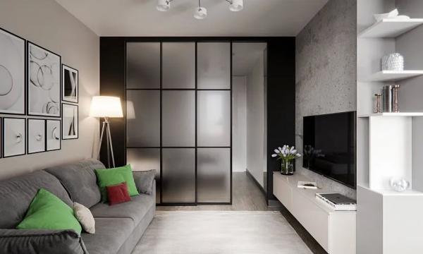 Квартира-студия с балконом – варианты дизайна комнаты площадью 25 кв. м.