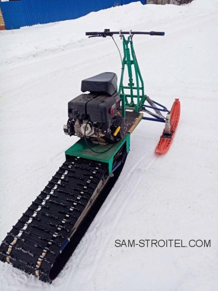Самодельный снегоход с двигателем Lifan 13 л.с