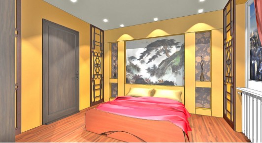 Спальная комната в китайском стиле